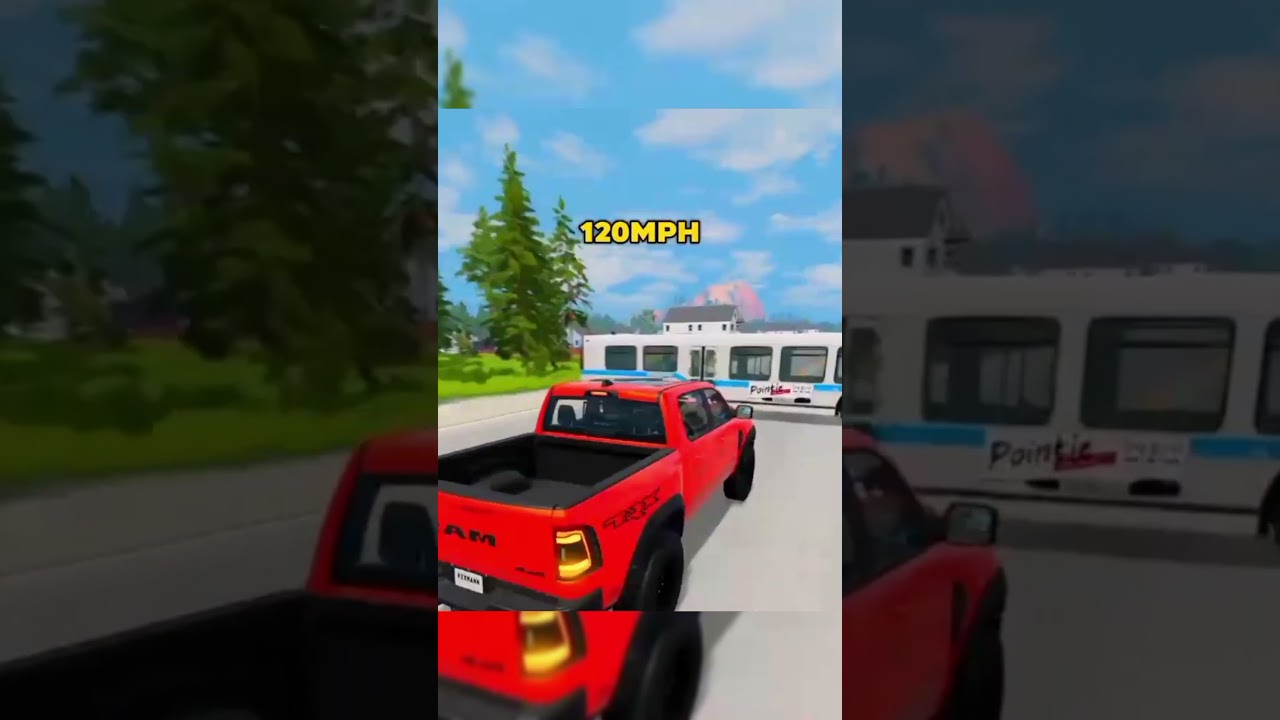 Car vs bus #carchallenge #beamngchallenge #beamngdrive #beamngcarcrash #shorts