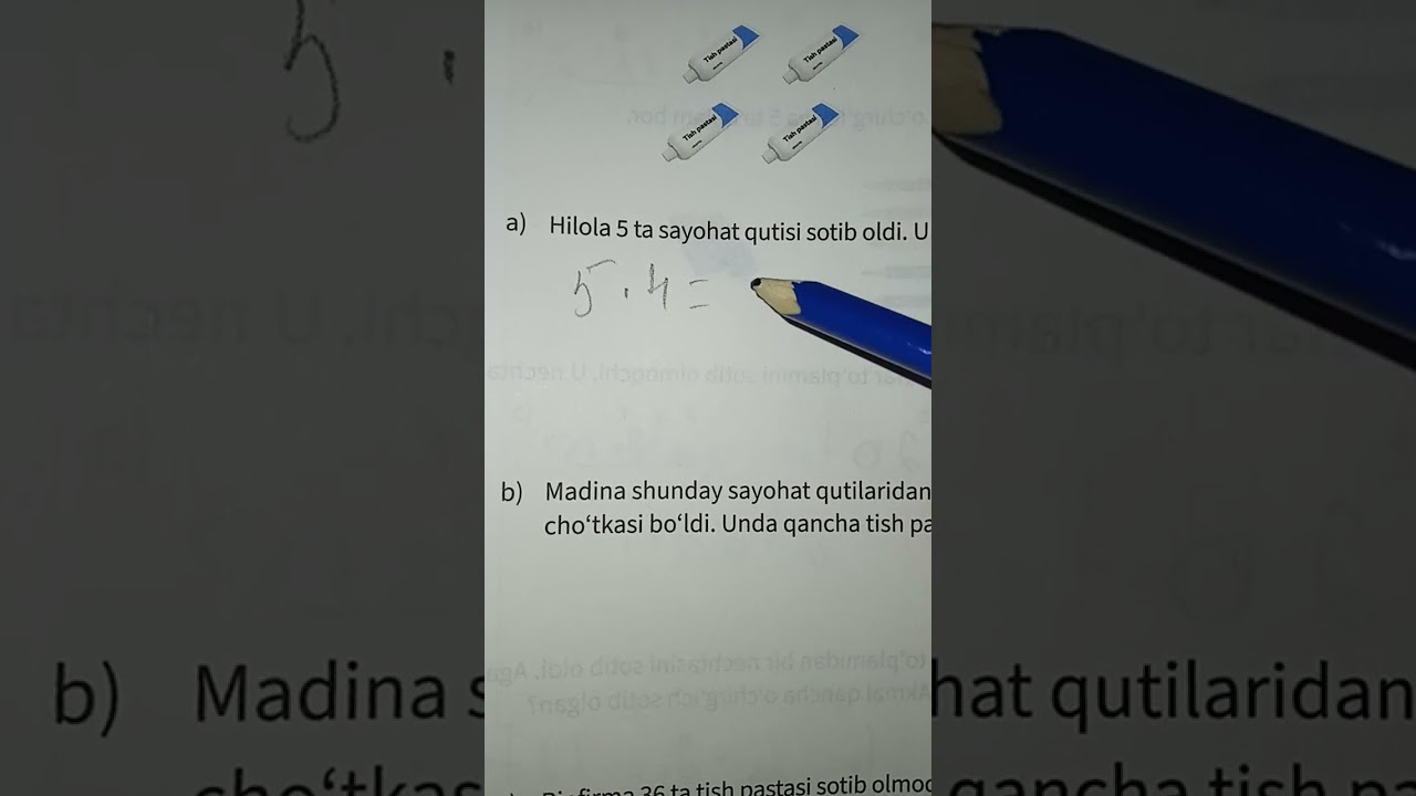 5-sinf Matematika 1-qism Mashq daftari 177-180 betlar