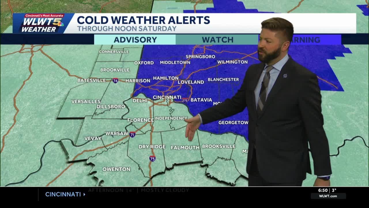 Arctic air stays in place across Greater Cincinnati