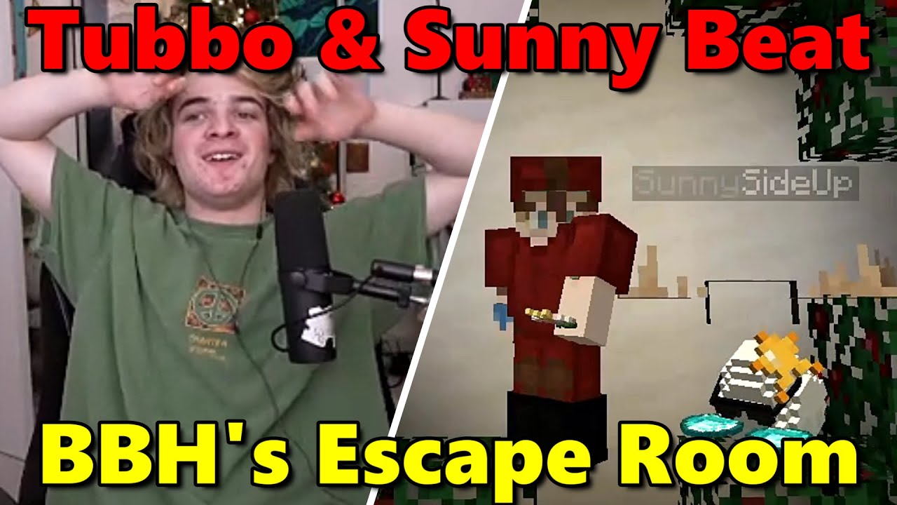 Tubbo & Sunny Play Badboyhalo's Escape room on QSMP Minecraft