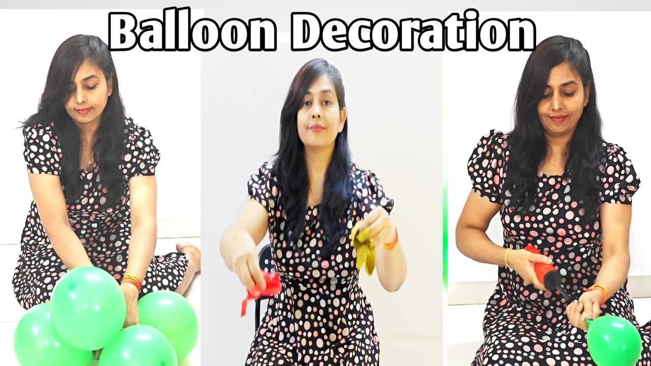Balloon Decoration idea🎈| Christmas tree With balloon 🎅🎄 | How to make Balloon Pillars at home 