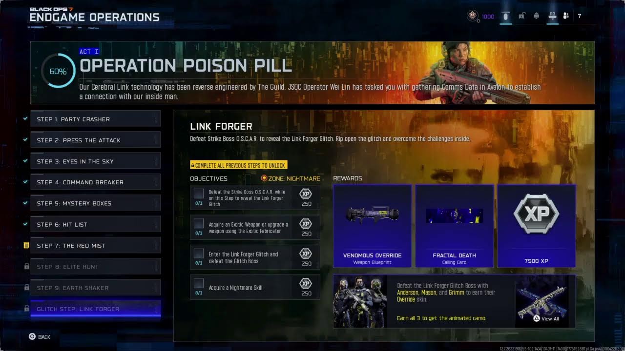 🔥 OPERATION POISON PILL : STEP 6 - HIT LIST | 💎PRESTIGE LEGEND LVL 1000💎| | Stream #2248