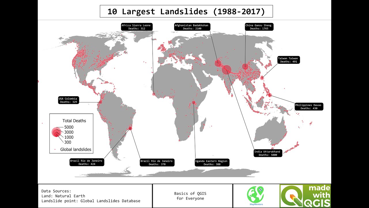 Landslide Infographic Map in QGIS| Map Mentors | Legend Customization