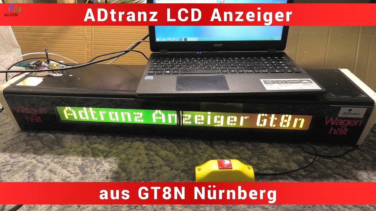ADtranz LCD Anzeiger aus Straßenbahn Typ GT8N