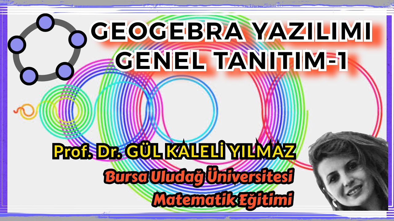 GeoGebra Genel Tanıtım Videosu- GeoGebra Öğrenmeyen Kalmasın! Prof. Dr. Gül KALELİ YILMAZ