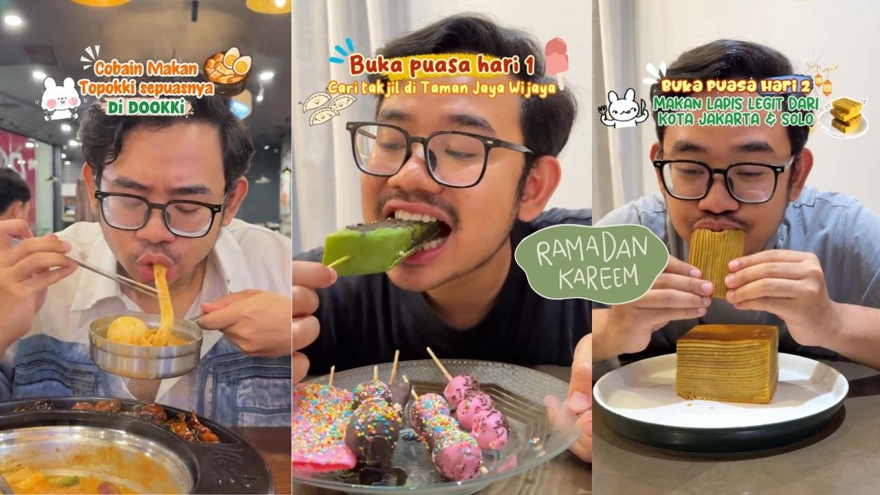 Jajan Takjil Buat Buka Puasa,  Cobain Topokki, Makan Bakso Mercon Bareng Tiktoker Ravie