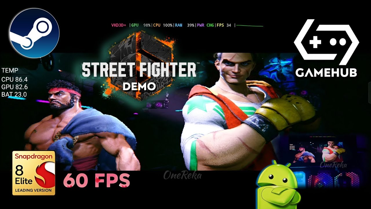 Street Fighter 6 on Redmagic 10S Pro | SD 8Elite | GameHub 