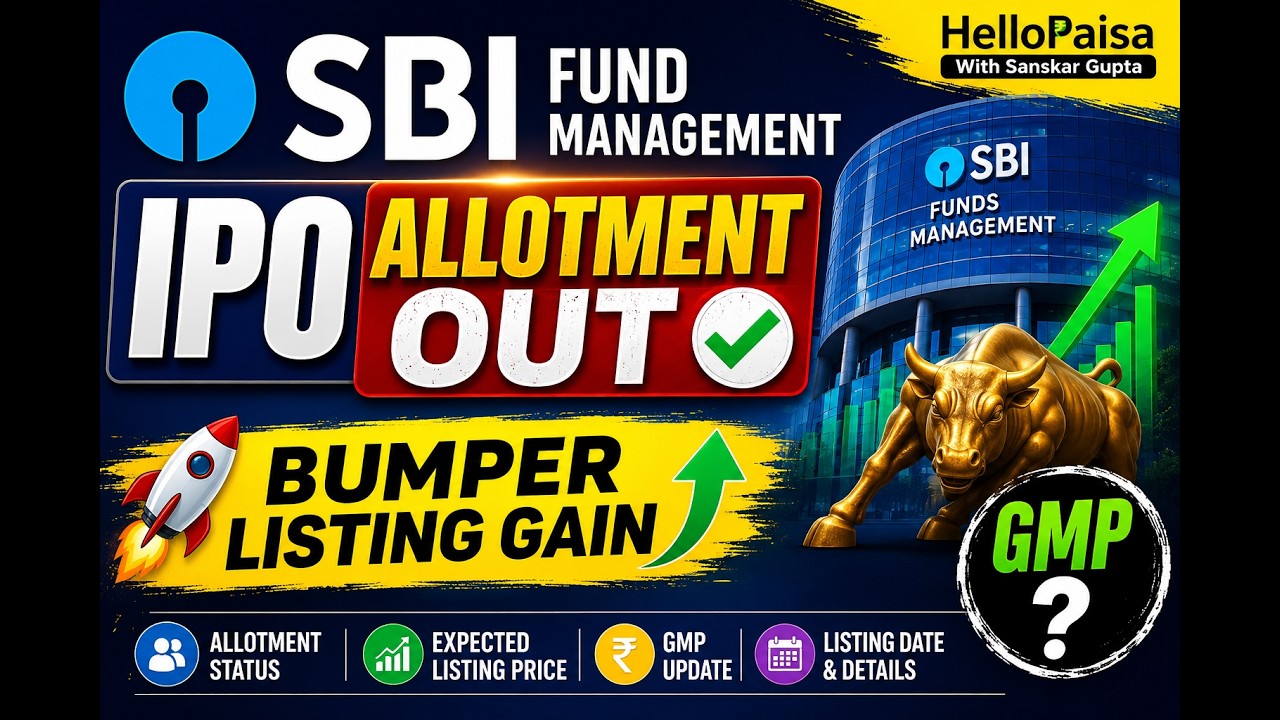 🔥 SBI Funds Management IPO Allotment OUT? | GMP Today | Expected Listing Gain | Check Allotment Now!