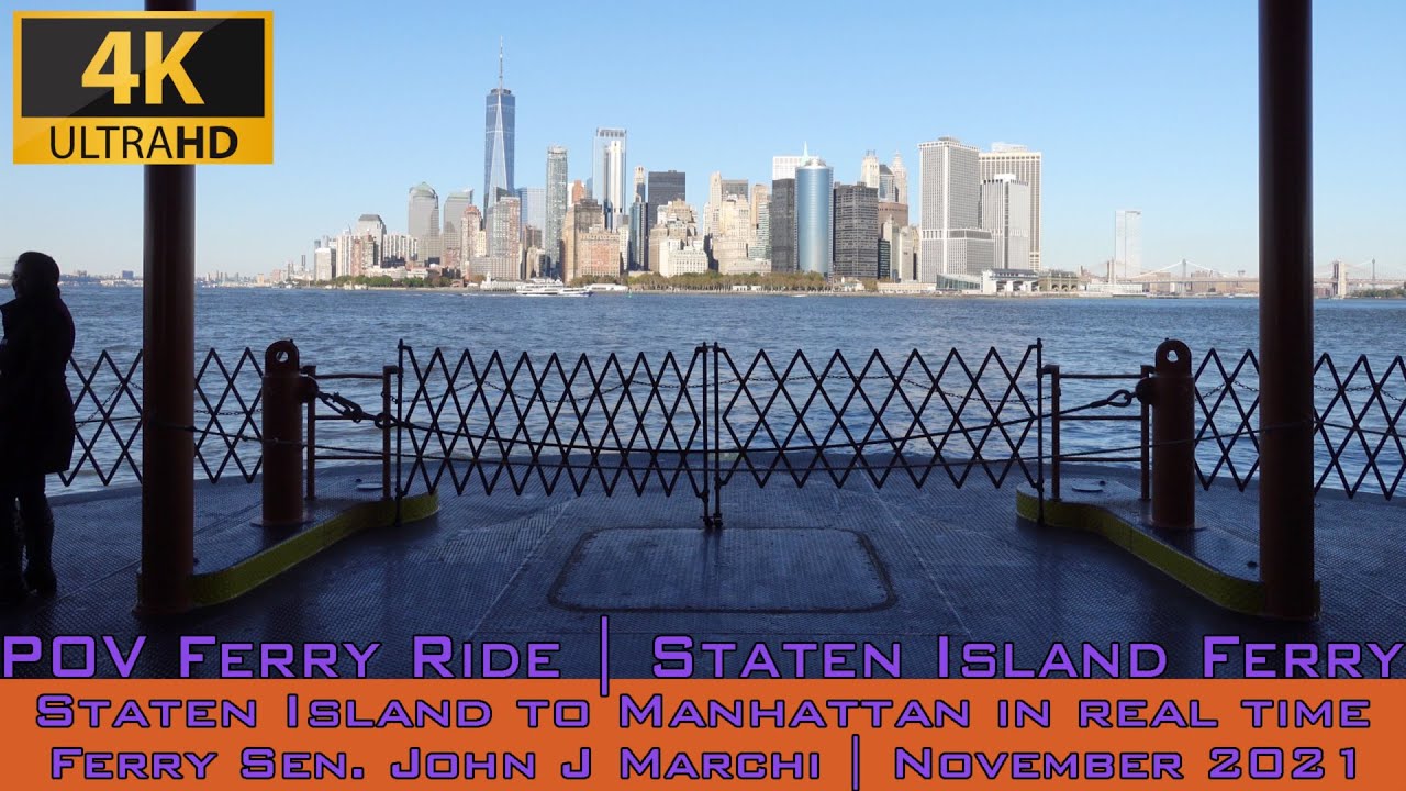 POV Ride | Staten Island Ferry | St. George Terminal to Whitehall Terminal in Real Time | Nov 2021