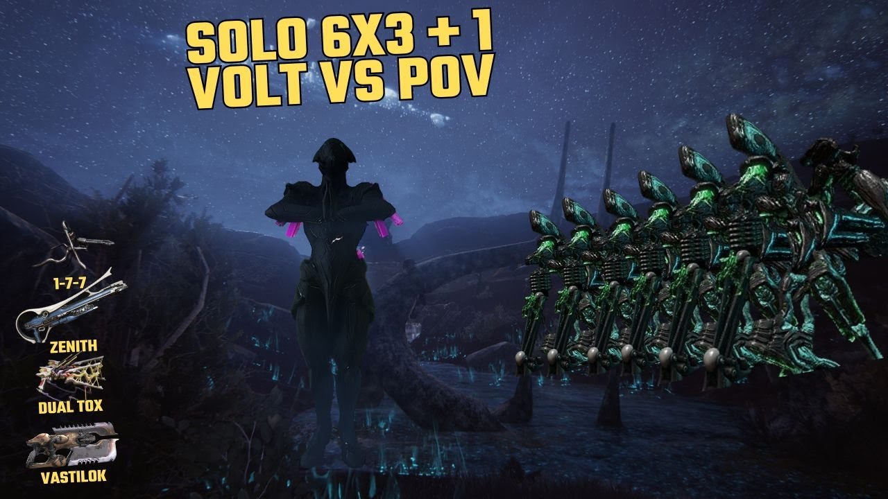 Solo 6x3+1 Eidolon Hunt | Volt DPS POV | Warframe