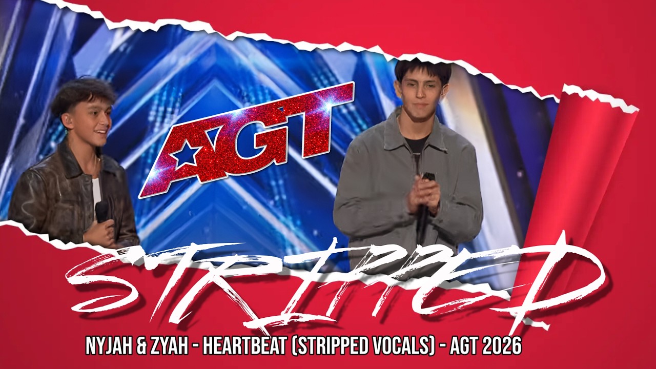 NYJAH & ZYAH - HEARTBEAT (Stripped Vocals) - AGT 2026 - RAW VOCAL POWER🎵🎤#acapella #isolatedvocals
