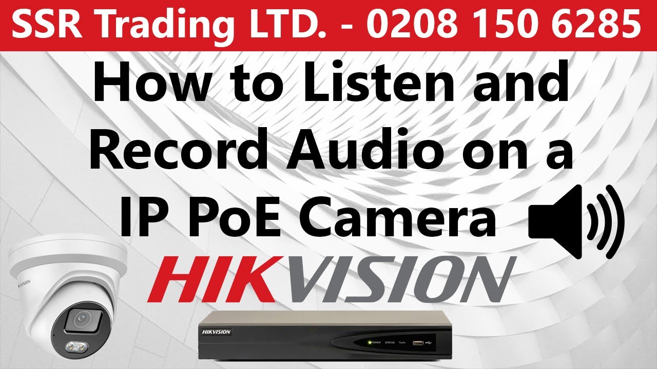 Как включить запись звука Hikvision IP PoE Audio Микрофон Микрофон Камера Настройка камер с помощ...
