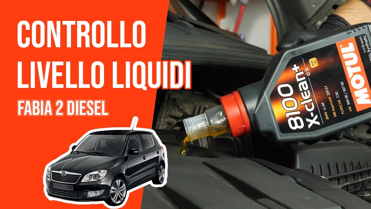 Controllo e rabbocco livello liquidi Fabia 2 1.6 TDI 📏