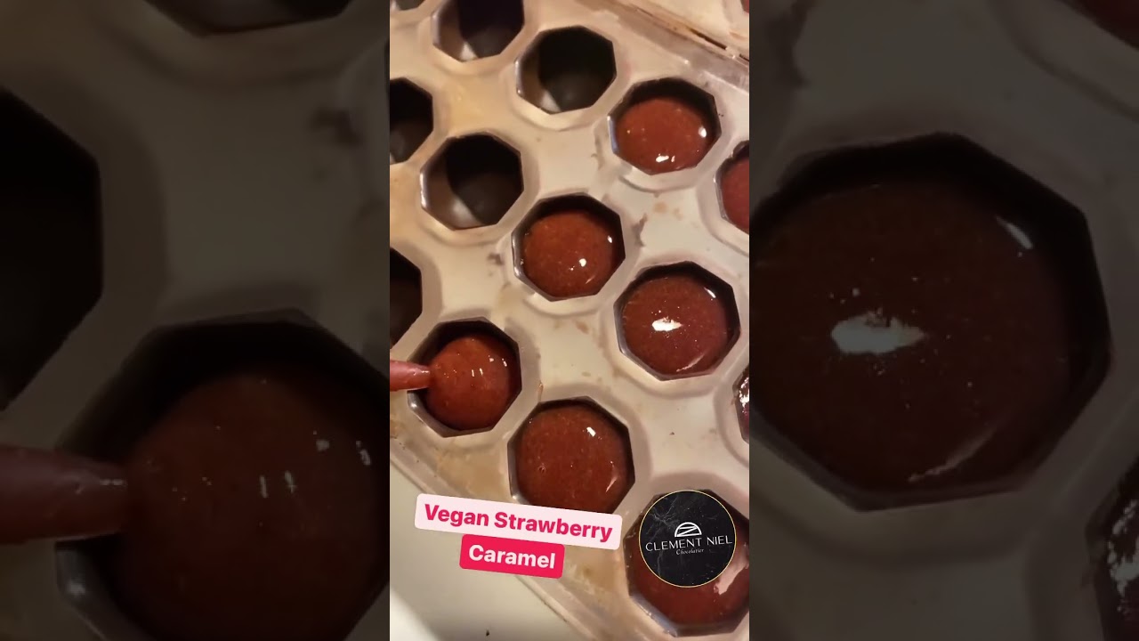 Vegan Strawberry caramel 🍃 #420 #chocolate #vegan