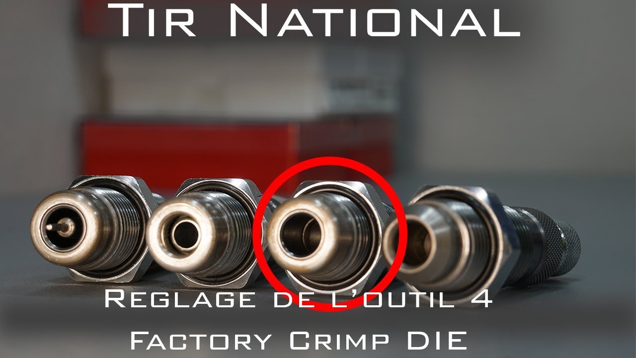 R&eacute;glage de l'outil 4 Factory crimp DIE LEE