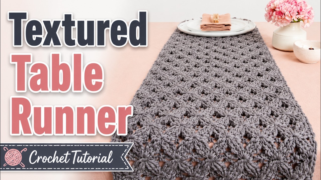 Crochet Textured Table Runner