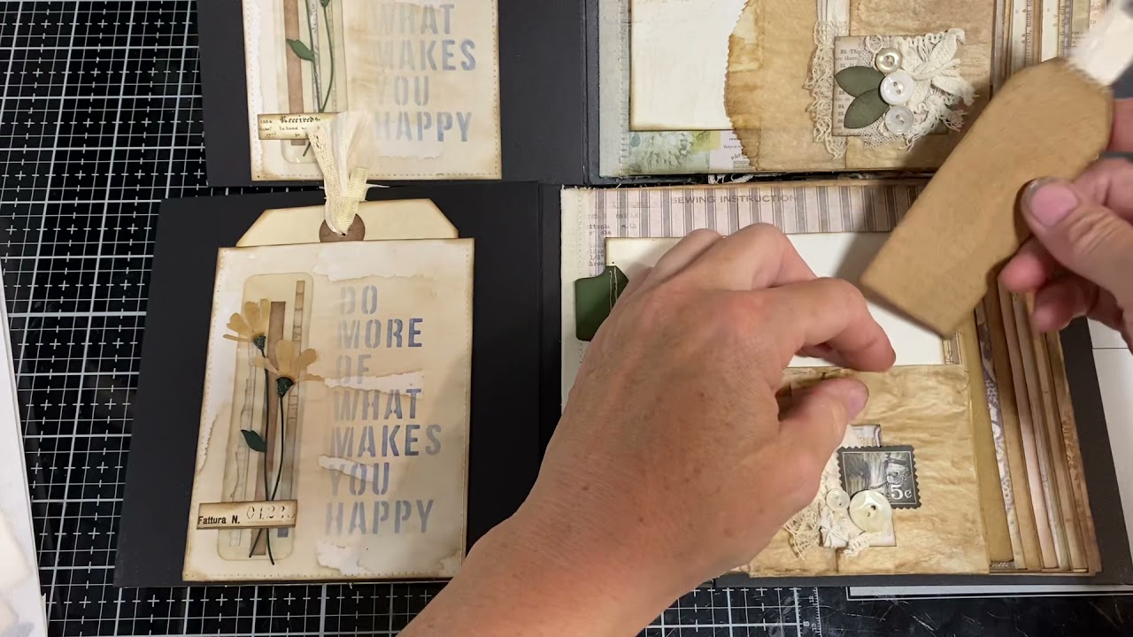 Scrap Buster Idea Book; creating the pages (inside cover to page 7)