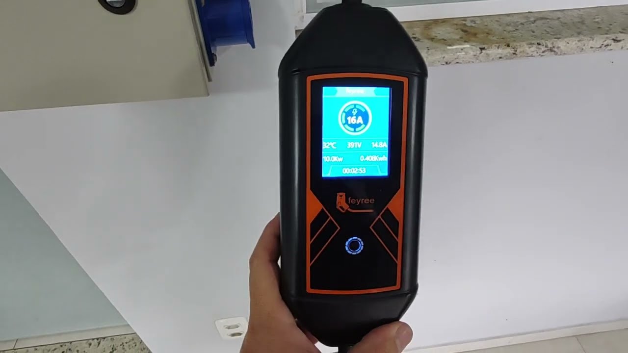 carregador portátil pra carro elétrico mono e trifásico até 11kW