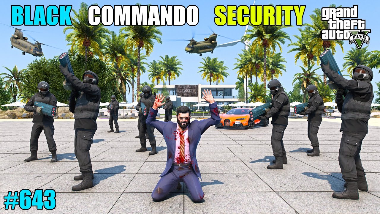 GTA 5 : BLACK COMMANDO SECURITY KIDNAPPED MICHAEL | GTA 5 GAMEPLAY #643
