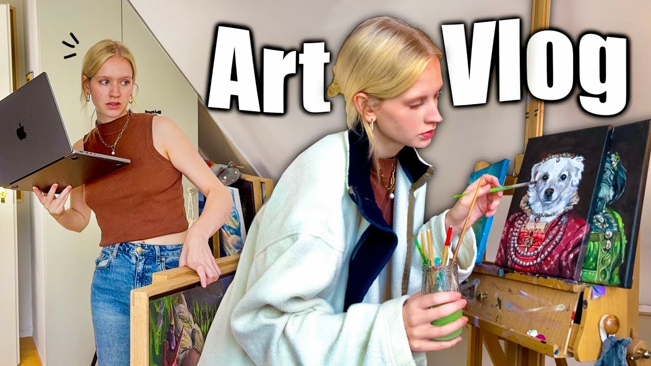 Viel Kunst & noch mehr B&uuml;rokratie - Ein paar Tage im Leben einer VOLLZEIT K&Uuml;NSTLERIN 👩&zwj;🎨 // ArtVlog