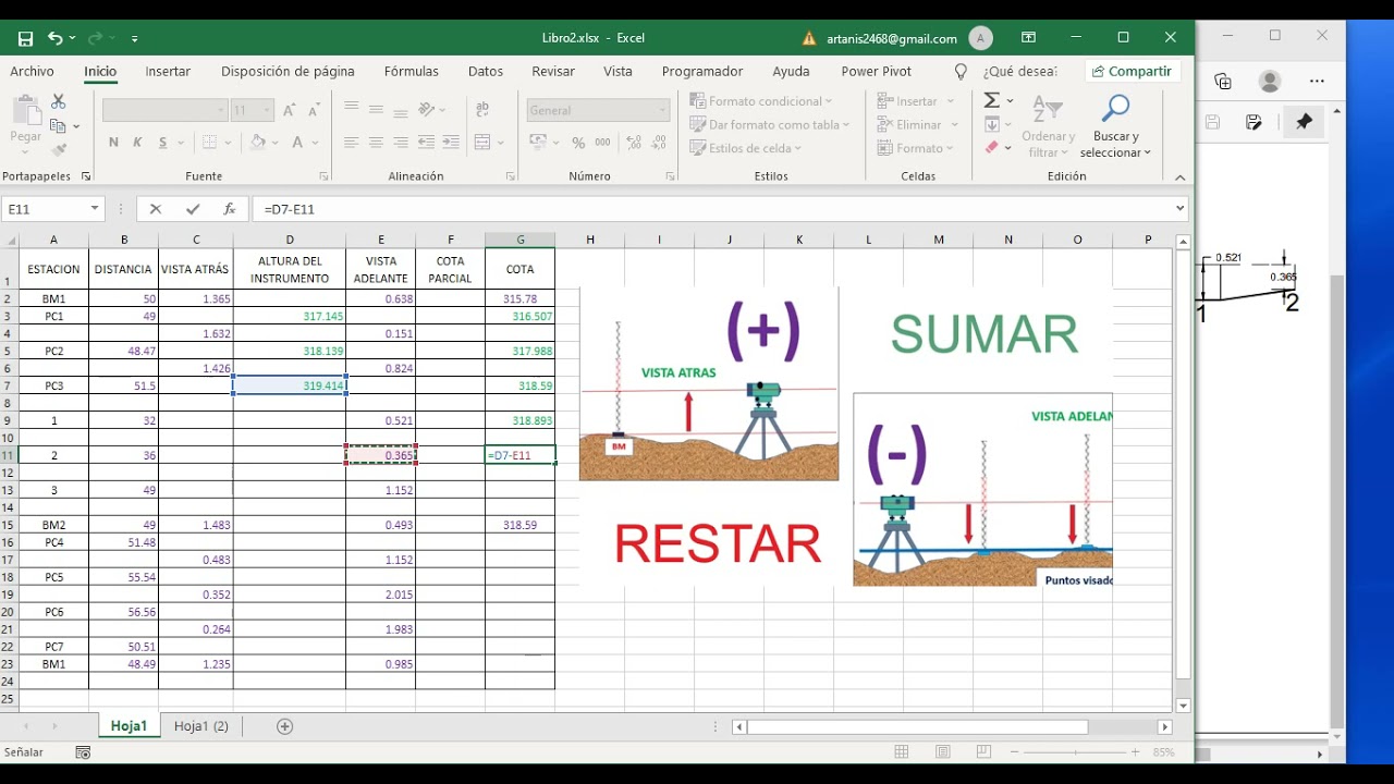 Nivelacion Topografica Plantilla Excel