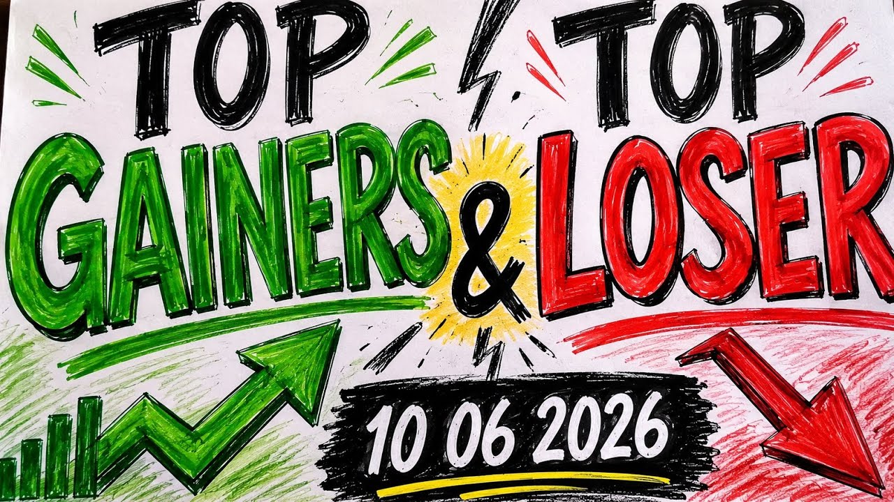 Market ke TOP GAINERS & LOSERS🔴Today | 10 June 2026🔴#TopGainers #TopLosers #StockMarket #ShareMarket