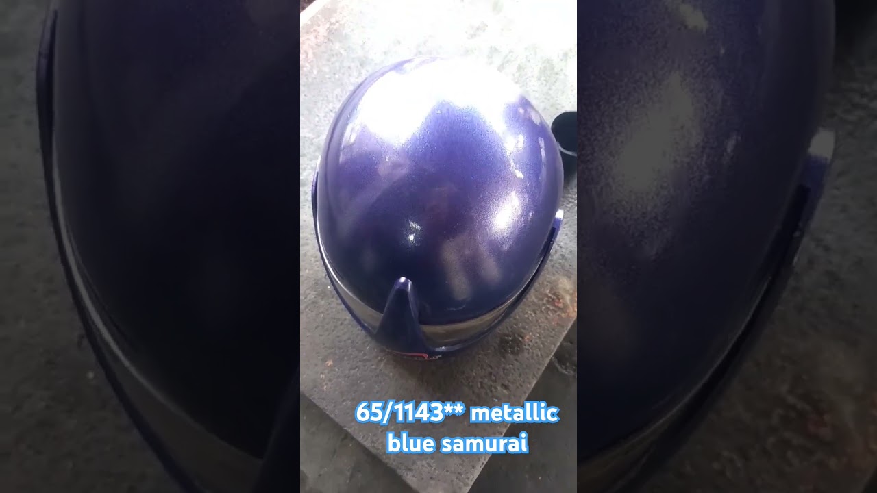 65/1143** blue metallic samurai paint  apply on helmet⛑️ it's match. @Zskr##