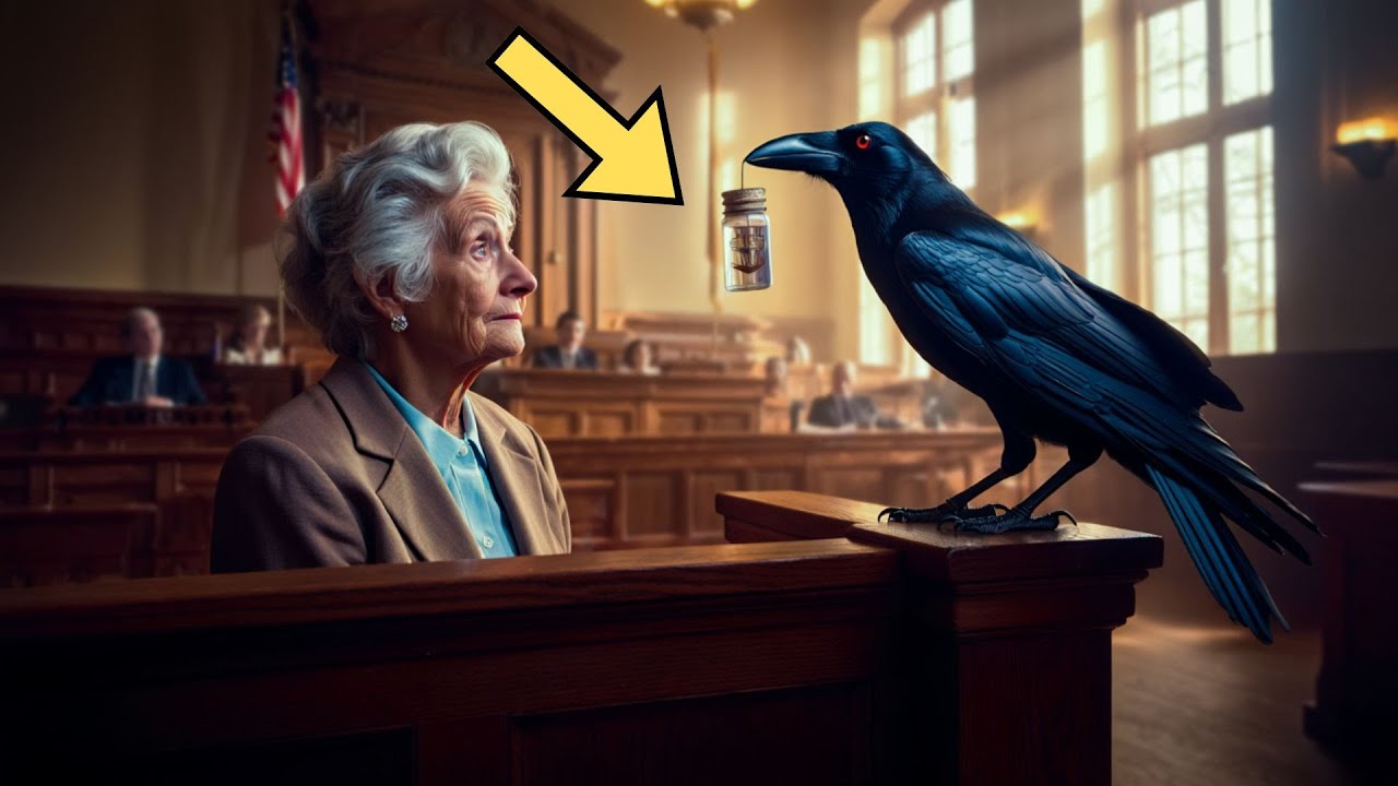 Rabe als Bote der WAHRHEIT dringt in den Gerichtssaal ein, um den Namen der DAME reinzuwaschen...