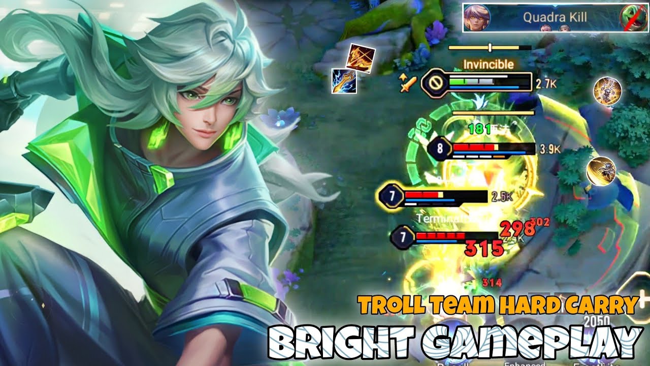Bright Jungle Pro Gameplay | Troll Team Hard Carry | Arena of Valor Liên Quân mobile CoT