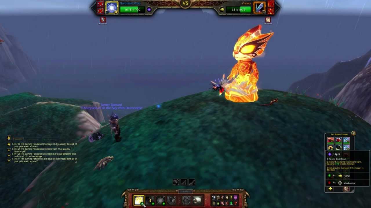 World of Warcraft Tamer Battles Guide: Burning Pandaren spirit
