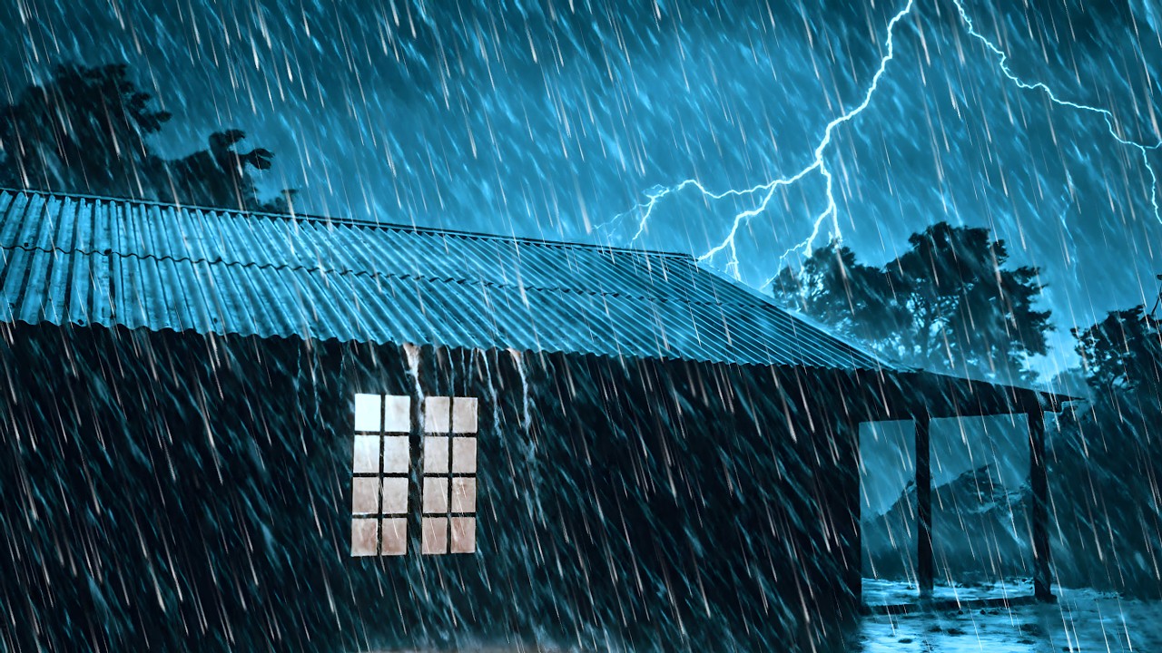 Fall Asleep FAST Tonight 😴 Heavy Rain & Loud Thunder on Tin Roof #131