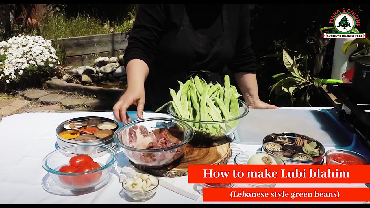 How to make Lebanese Green Beans or Lubi