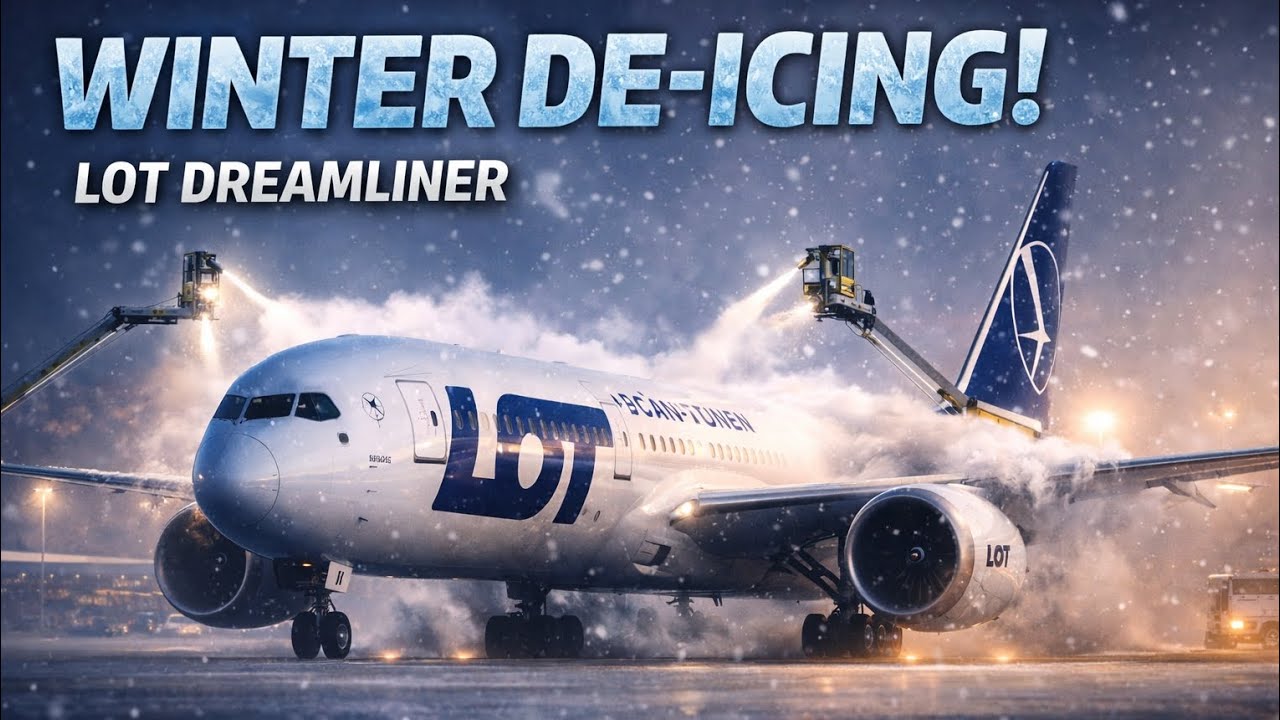 LOT Polish Airlines Boeing 787-9 DE-ICING & Winter Takeoff at IAD ❄️✈️ | World of Airports