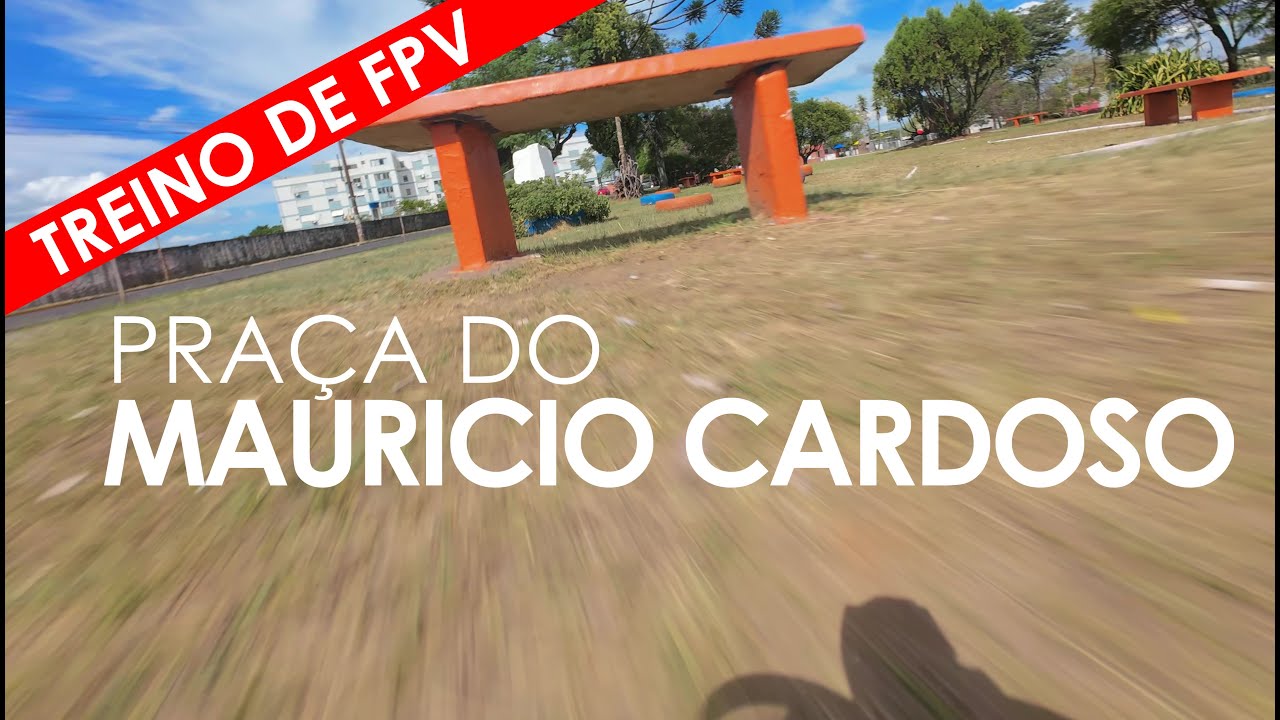 Treino com drone FPV na Praça do Mauricio Cardoso
