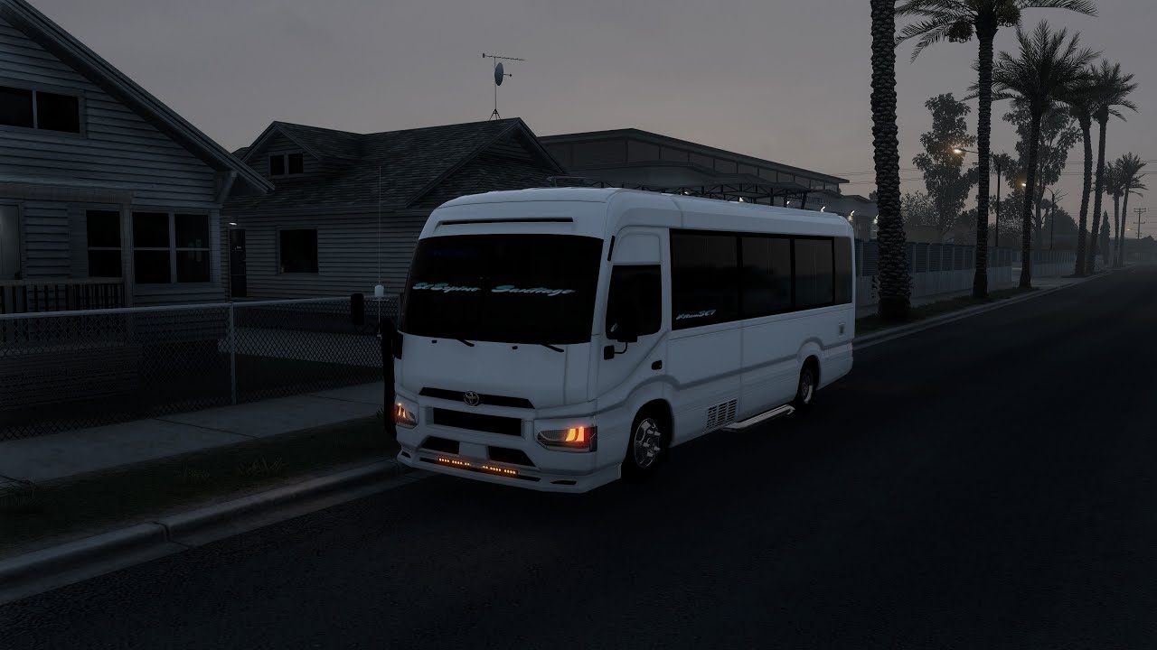 ✅DESCARGA MOD TOYOTA COSTER  2022 - ATS 1.57- AMERICAN TRUCK SIMULATOR | SNOW MOON- 4K HDR