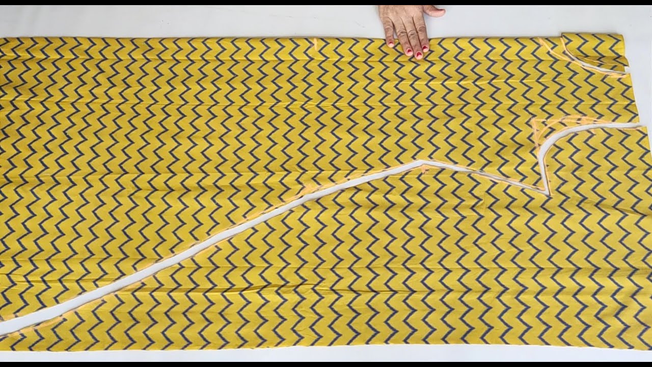 Readymade Style A line Kurti Cutting and stitching | Flared A-line kurti cutting and stitching