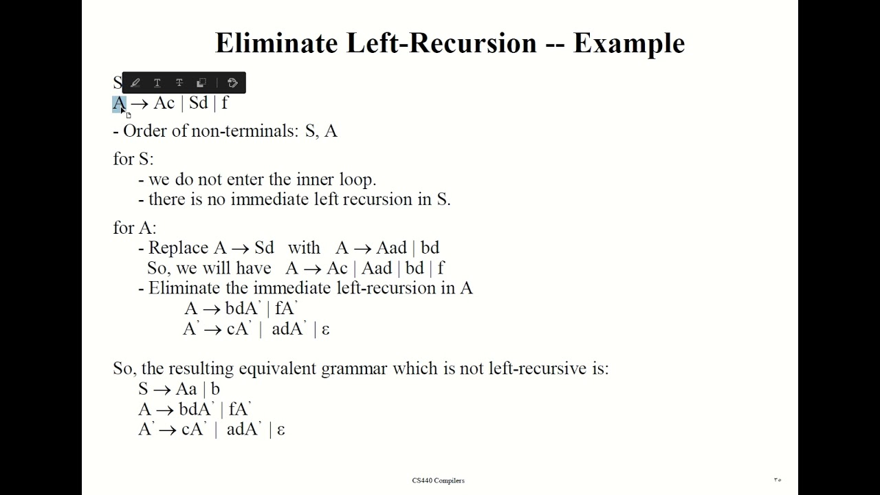 Left-Recursion شرح
