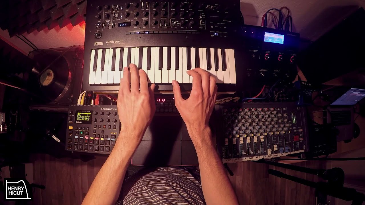 DAWless Downtempo Relaxing Music on Elektron Digitakt, Nord Drum 3P, Minilogue XD, Vocals, Flute