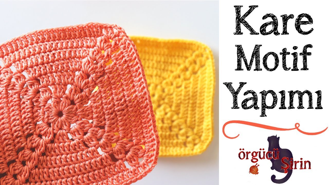 Kolay Kare Motif Yapımı Tığ İşi