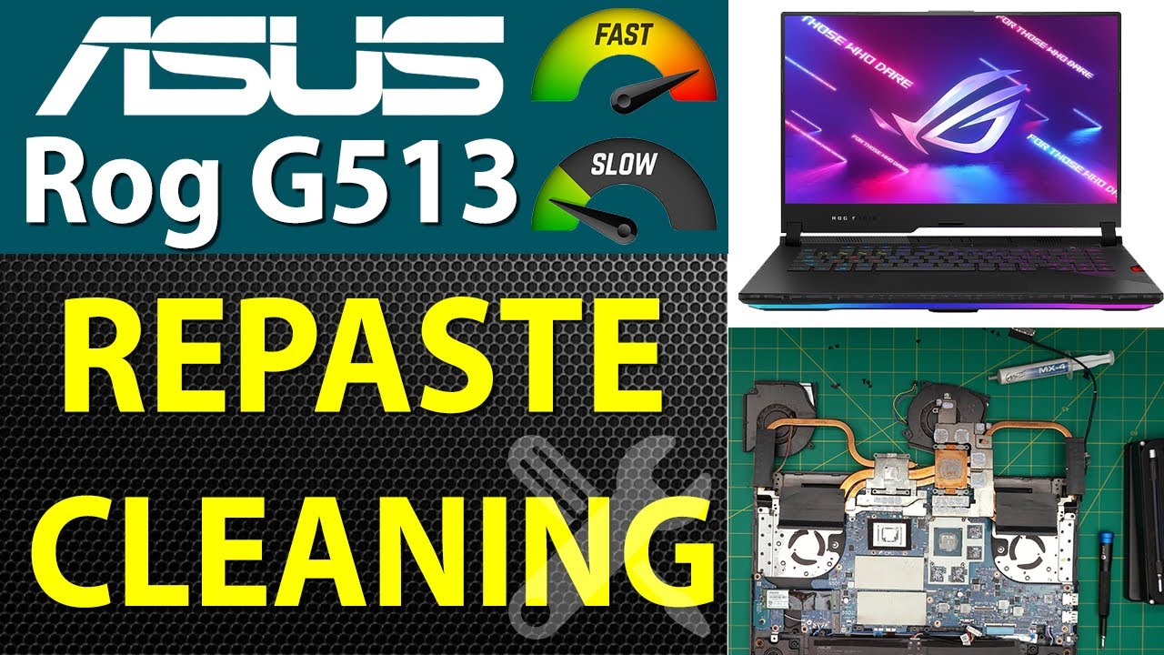 Как переклеить и почистить ноутбук Asus ROG G513 (G513QE - HN030T) — пошаговое руководство🧹