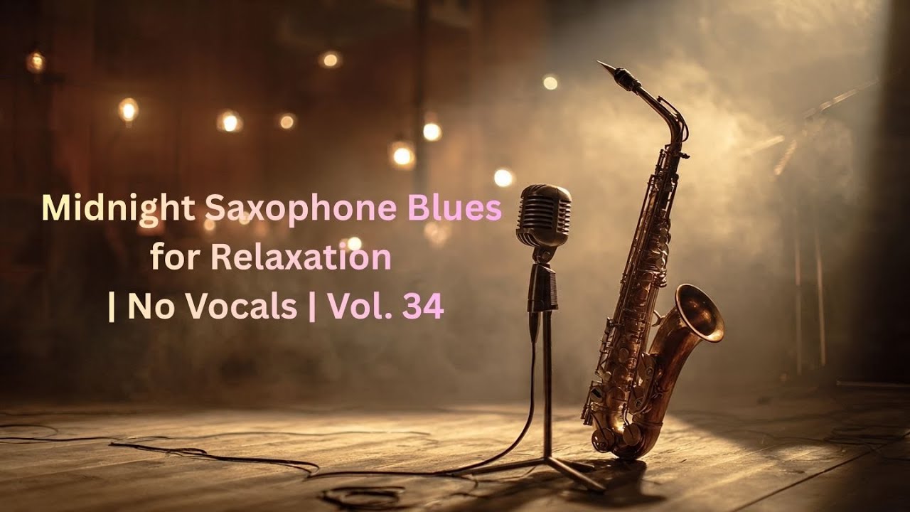 Midnight saxophone Blues for Relaxation | No Vocals | Vol. 34