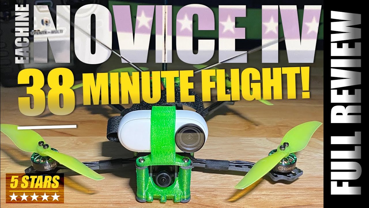 BEST BEGINNER DRONE with 38 Minute Flight time! - Eachine Novice IV RTF   REVIEW & FLIGHTS 🏁