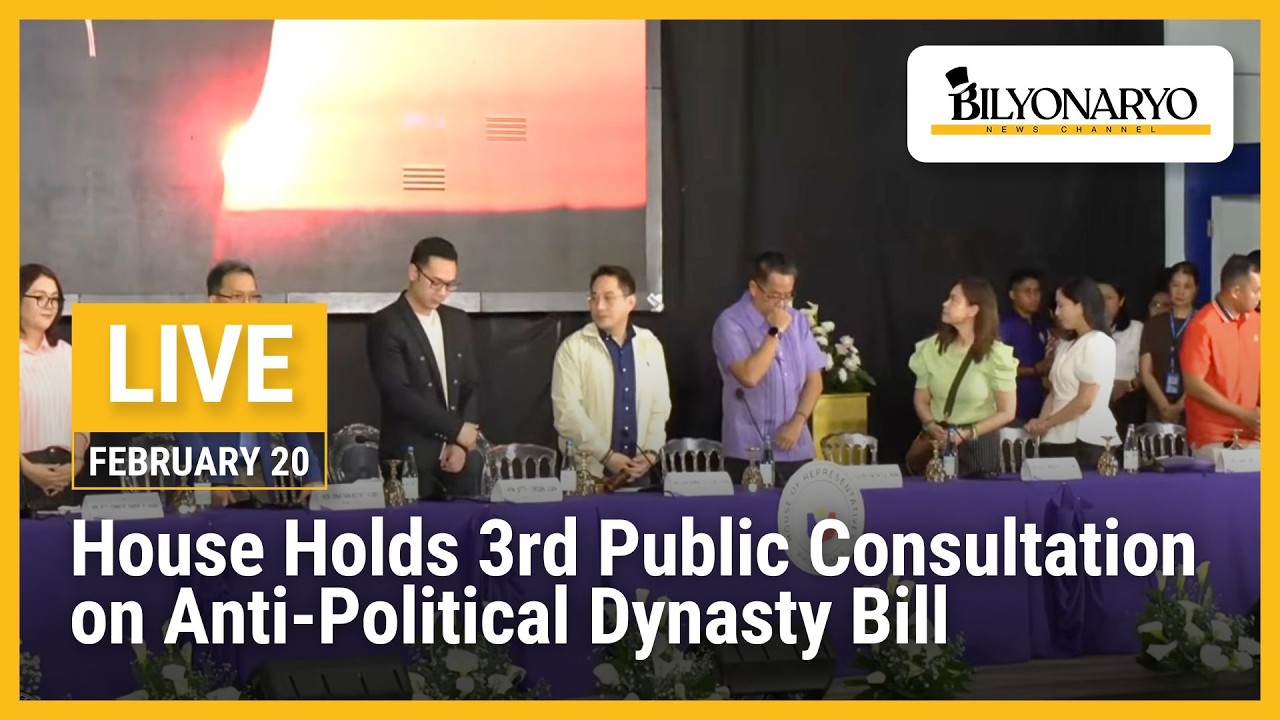 LIVE: House holds 3rd public consultation on anti-political dynasty bill | February 20, 2026