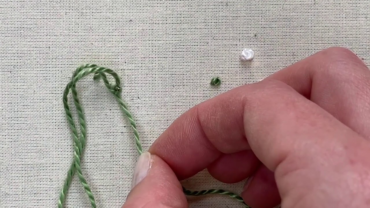 Left-Handed French Knot Stitch