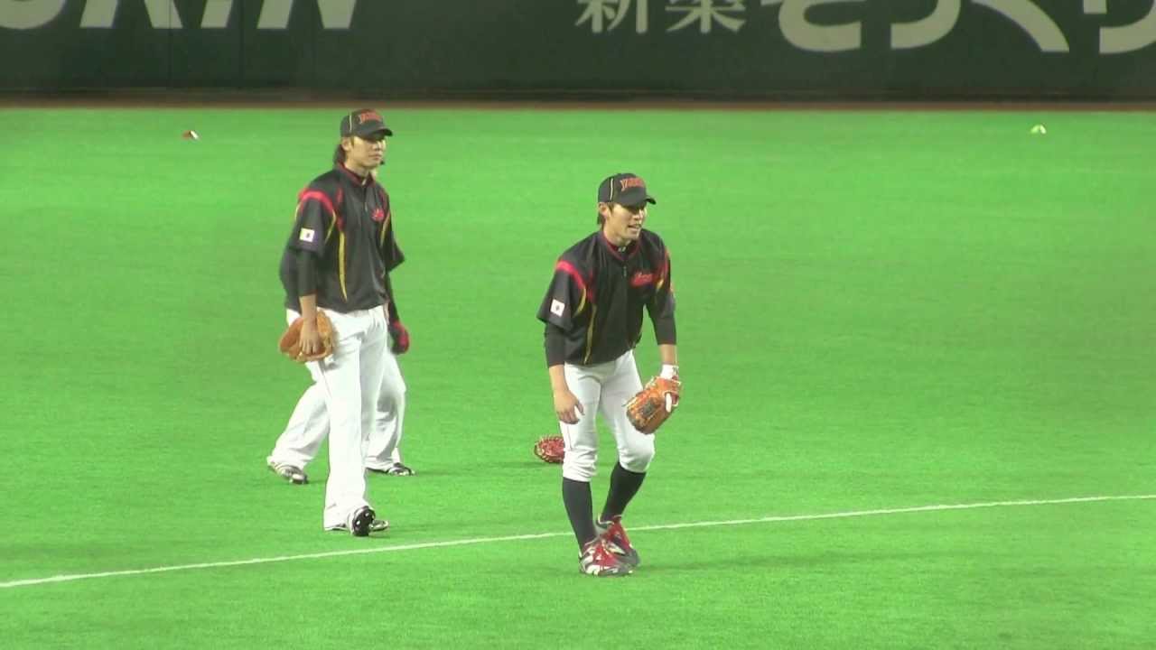 20130228@ヤフド：井端＆坂本+本多、内野ノック１