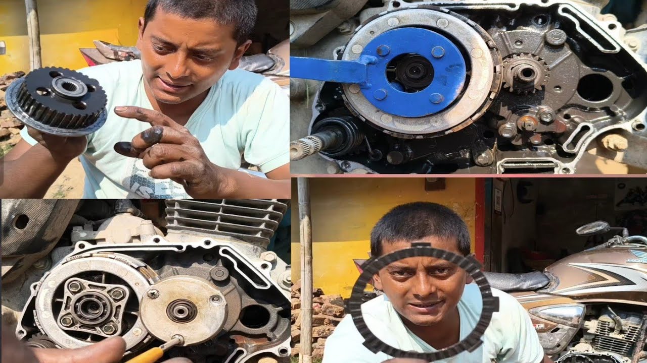 HONDA SHINE BS4 CLUTCH PLATE PRESSURE PLATE PROBLEM FULL ASSEMBLY KIT HAR EK EK PROCESS #RAUF