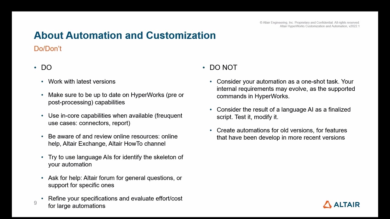 HyperWorks Automation Training eLearning Overview