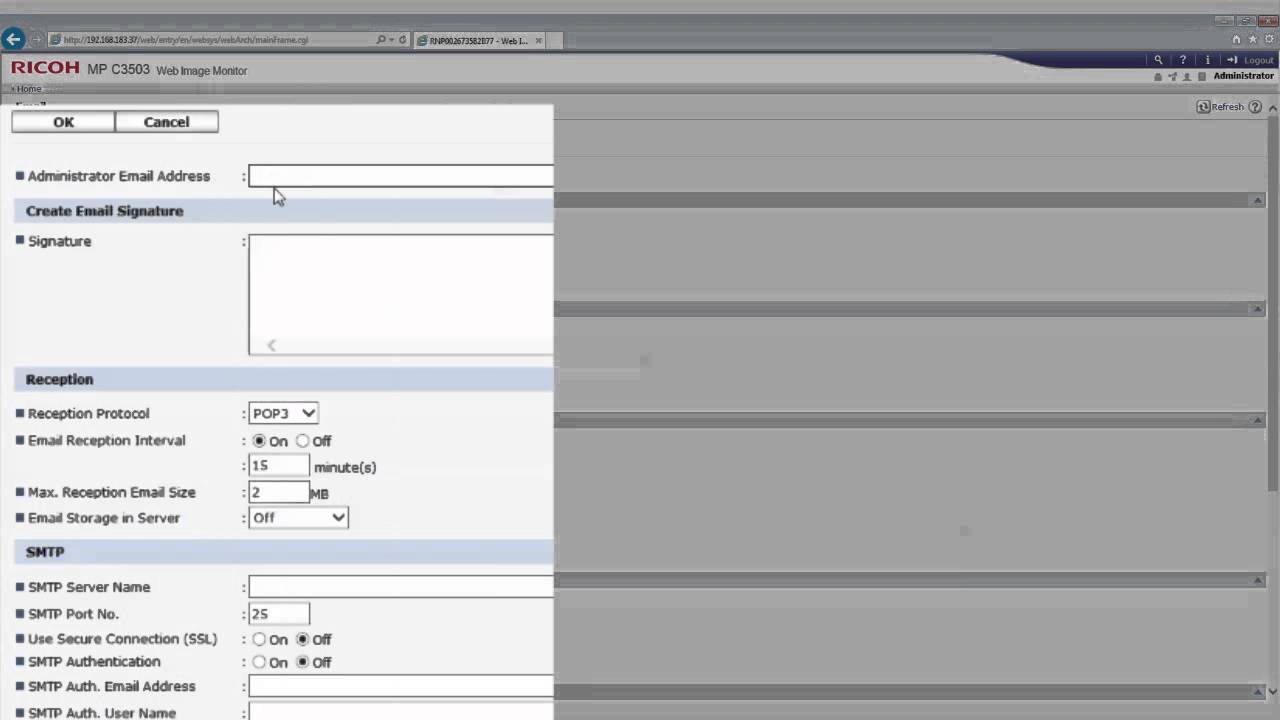 Ricoh Customer Support - How to configure Scan to Email