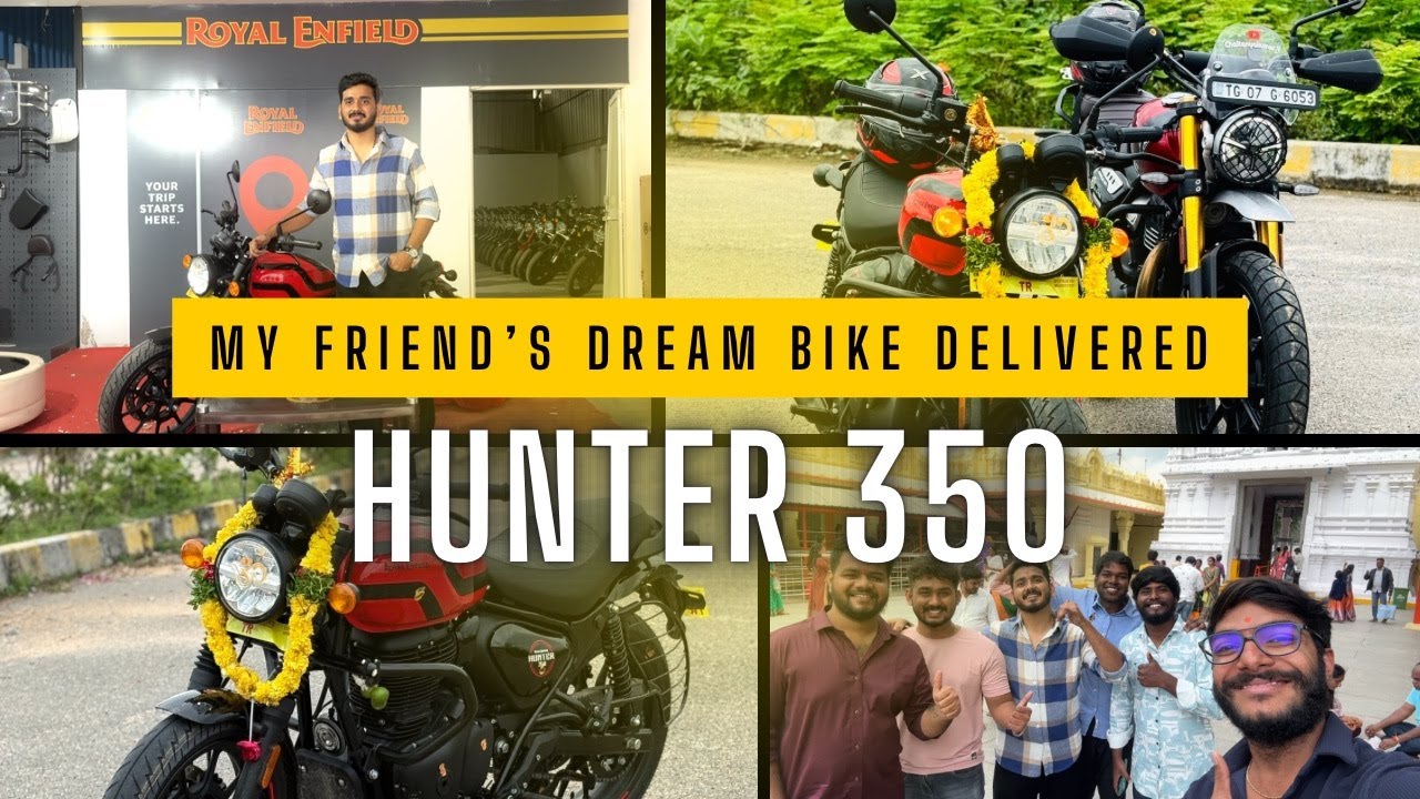 Royal Enfield Hunter 350 Delivery 🔥 My Friend's Dream Bike Day!