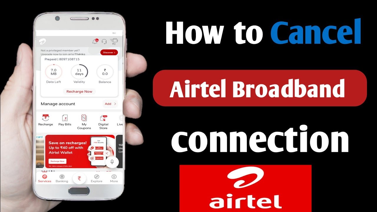 How to cancel Airtel broadband connection